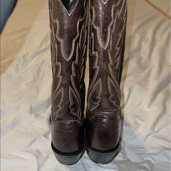 Justin Heeled Boots Pointed Toe Cowgirl Boots 7.5 - Picture 7 of 7